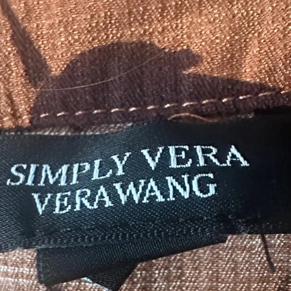 Simply Vera Vera Wang Floral Dress - Brown and Copper - Picture 4 of 7